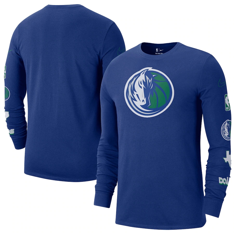 Men's Dallas Mavericks Royal 2022/23 City Edition Essential Expressive Long Sleeve T-Shirt Men's Dallas Mavericks Royal 2022/23 City Edition Essential Expressive Long Sleeve T-Shirt